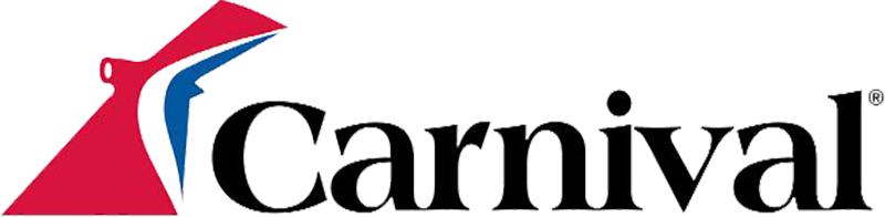 Carnival Cruise Line logo featuring the iconic red and blue smokestack.