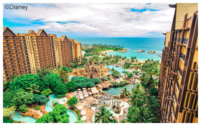 View of Aulani resort.