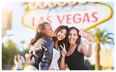 Photo of three women taking a selfie